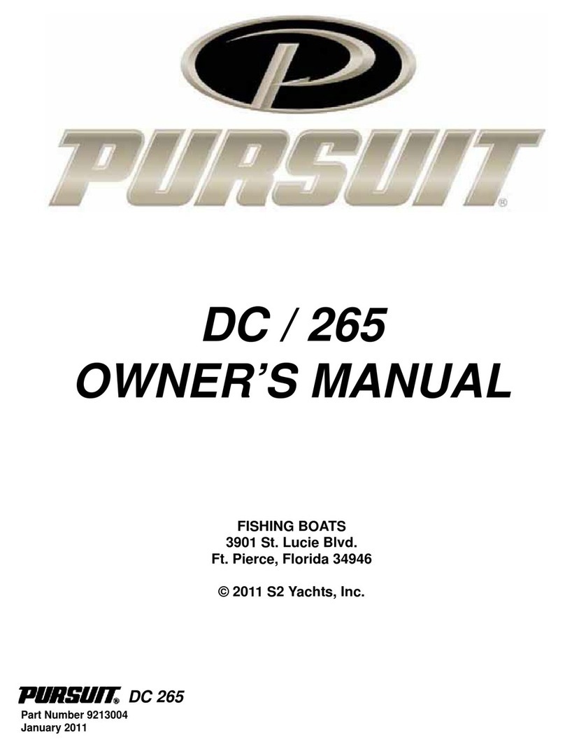PURSUIT DC / 265 owner's manual