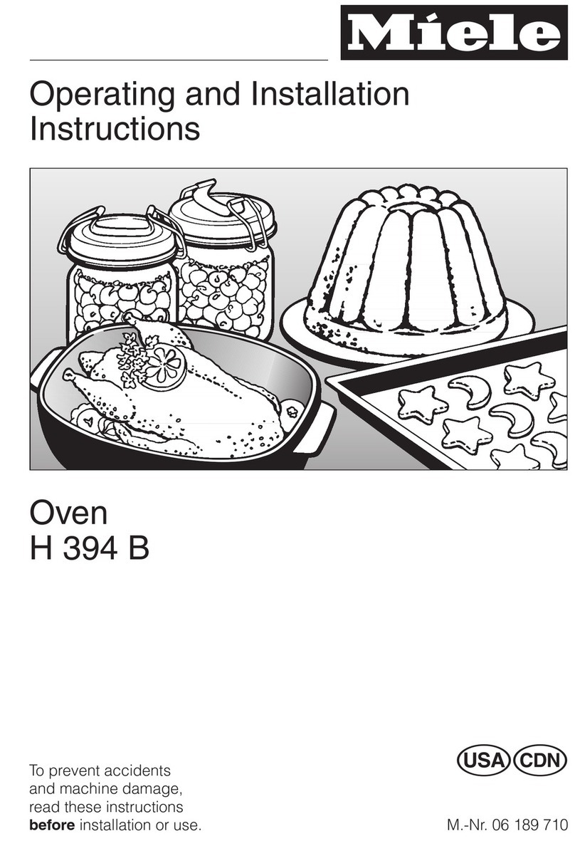 Miele MasterChef H 394 B User manual Miele MasterChef H 394 B User manual