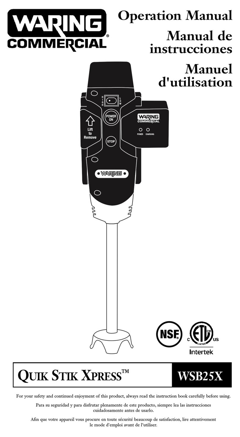 Waring Quik Stik Xpress WSB25X User manual