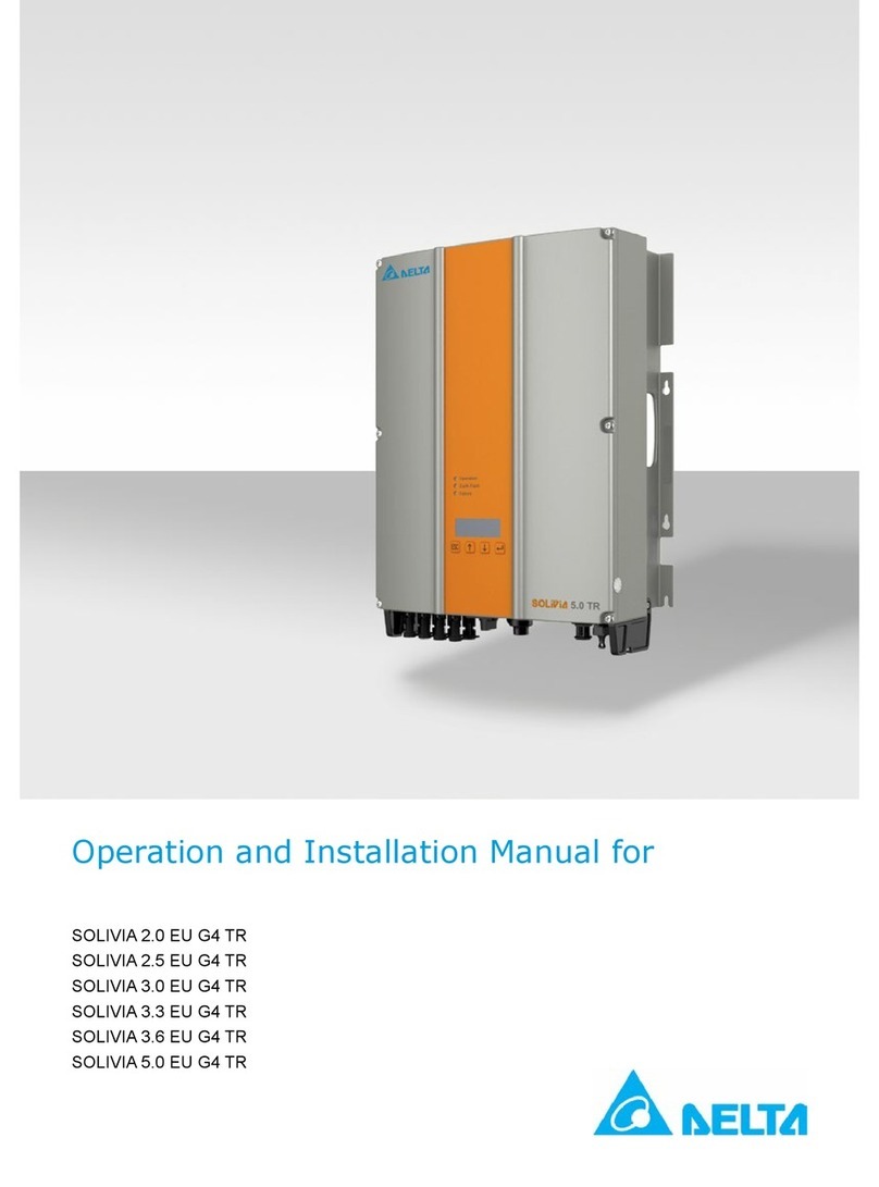 Delta Energy Systems Solivia 3.6 EU G4 TR Operation and installation manual Delta Energy Systems Solivia 3.6 EU G4 TR Operation and installation manual