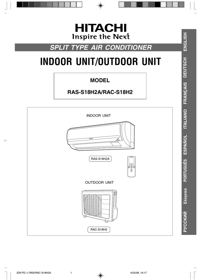 Hitachi RAS-S18H2A User manual