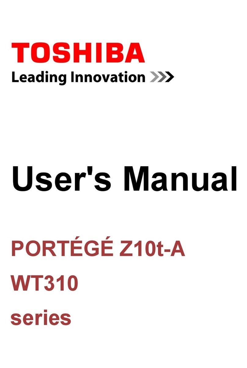 Toshiba PORTEGE Z10t-A WT310 series User manual