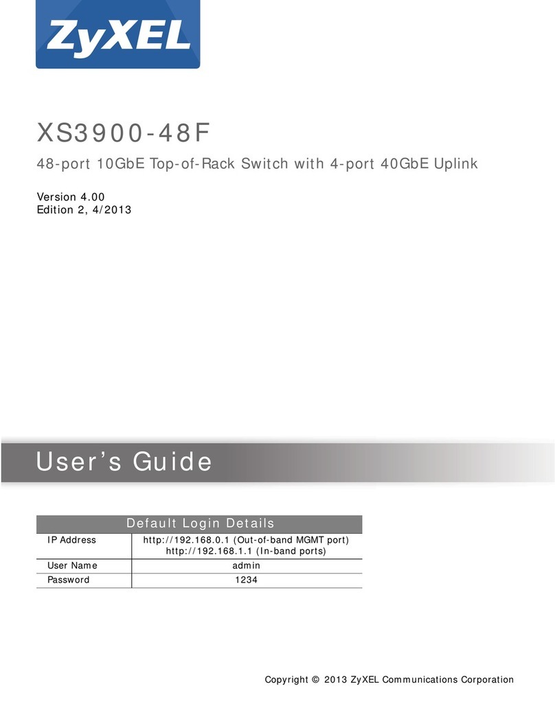 ZyXEL Communications XS-3900-48F User manual ZyXEL Communications XS-3900-48F User manual