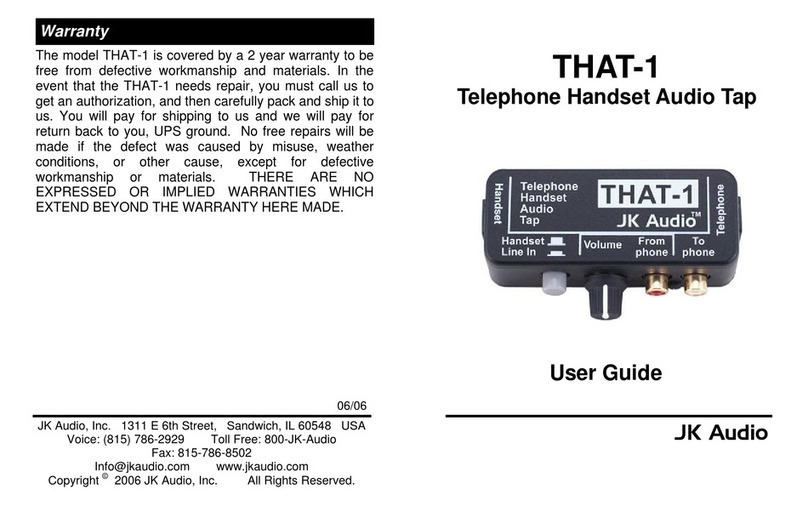 JK Audio THAT-1 User manual