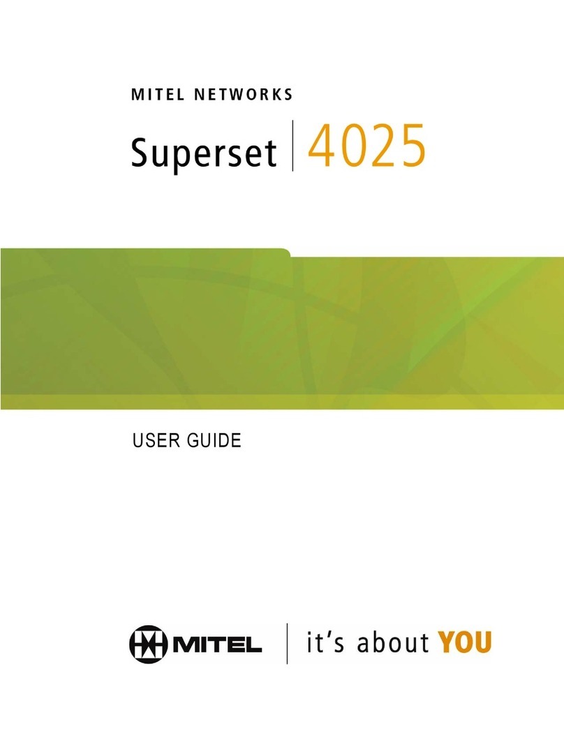 Mitel Superset 4025 user guide