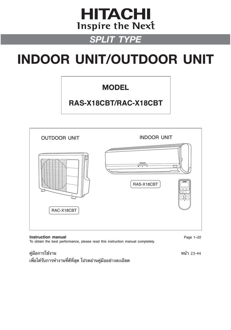 Hitachi RAS-X18CBT User manual