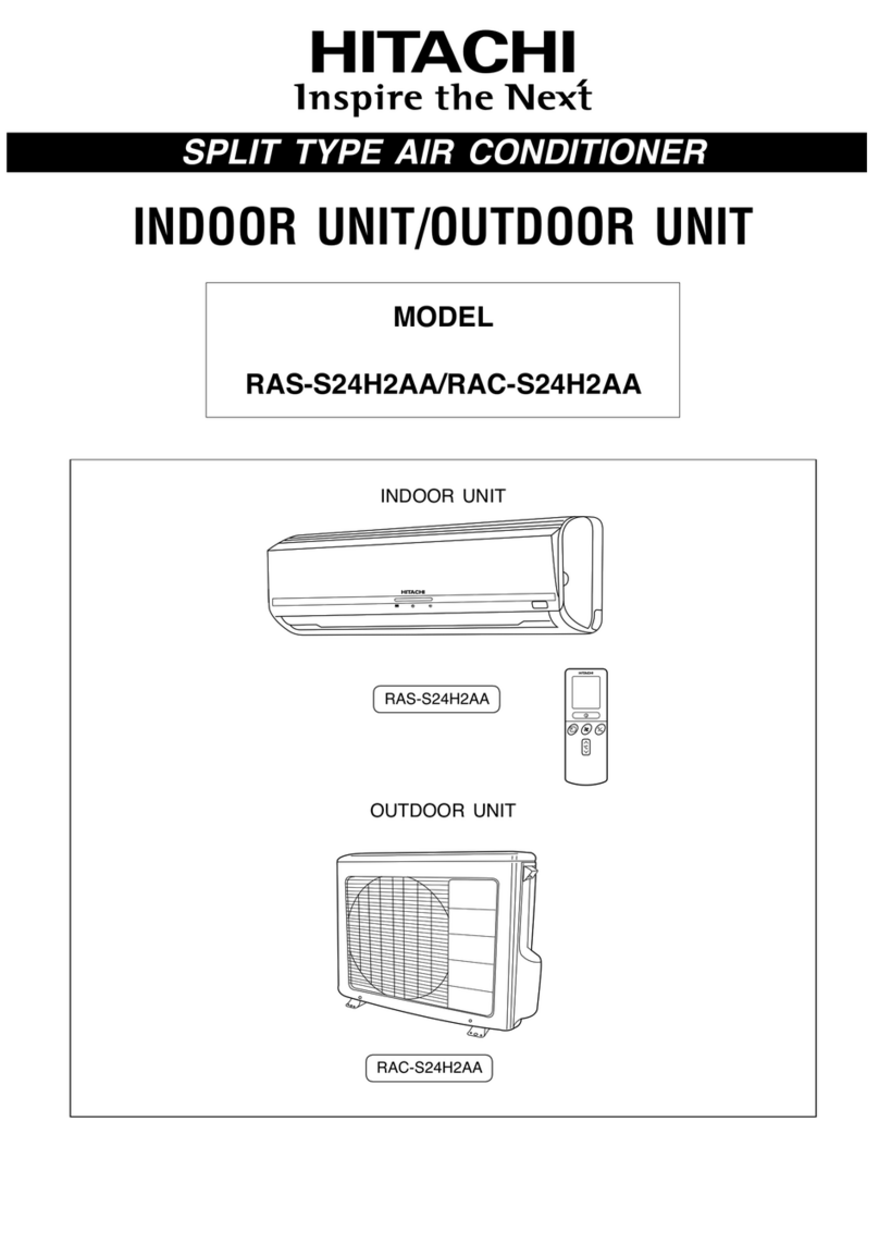 Hitachi RAS-S24H2AA User manual Hitachi RAS-S24H2AA User manual