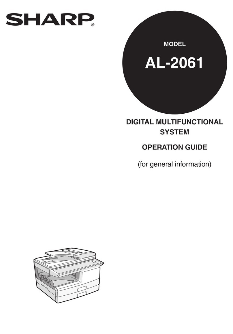 Sharp AL-2061 Operation guide