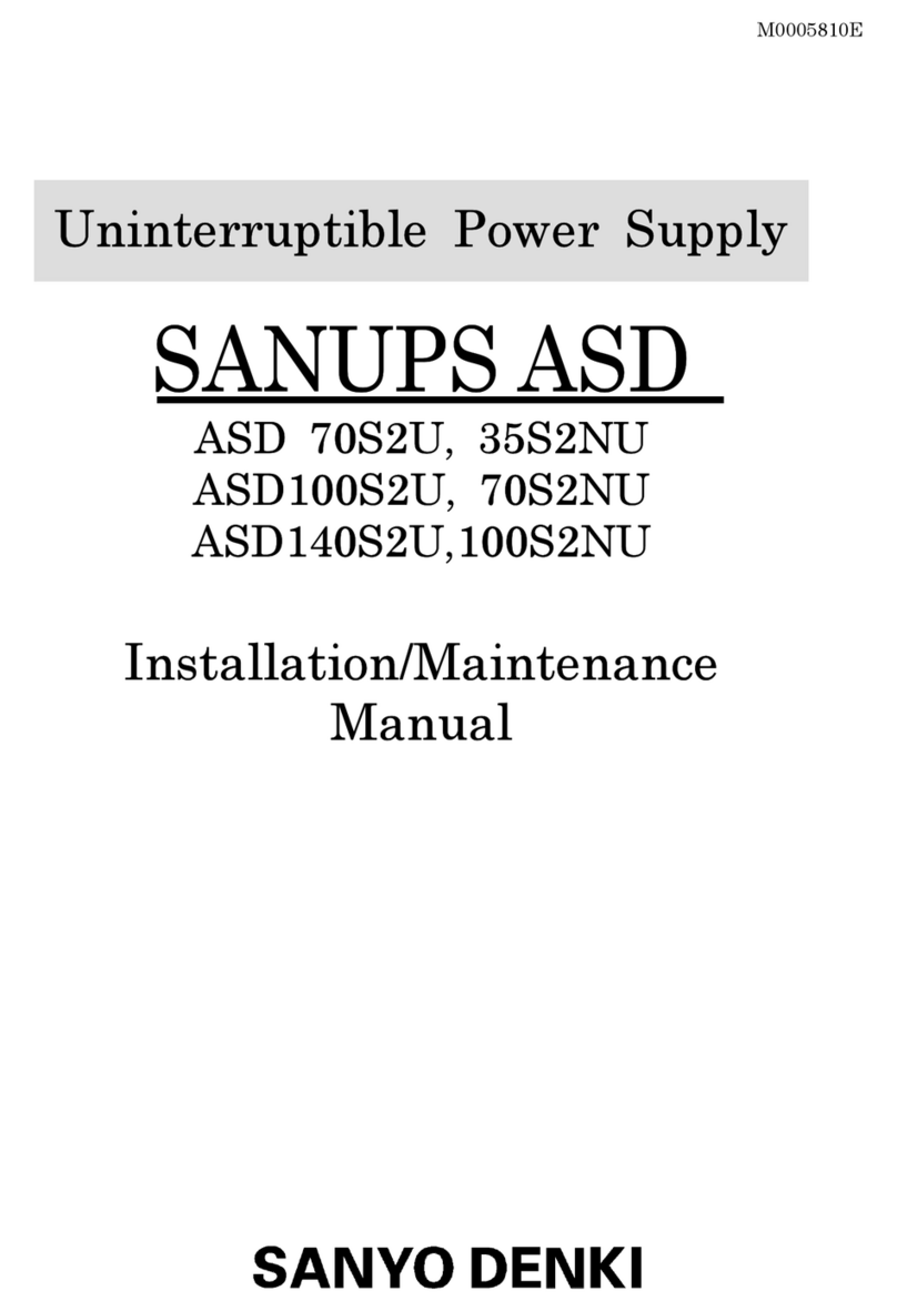 Sanyo Denki ASD 35S2NU Installation & maintenance manual