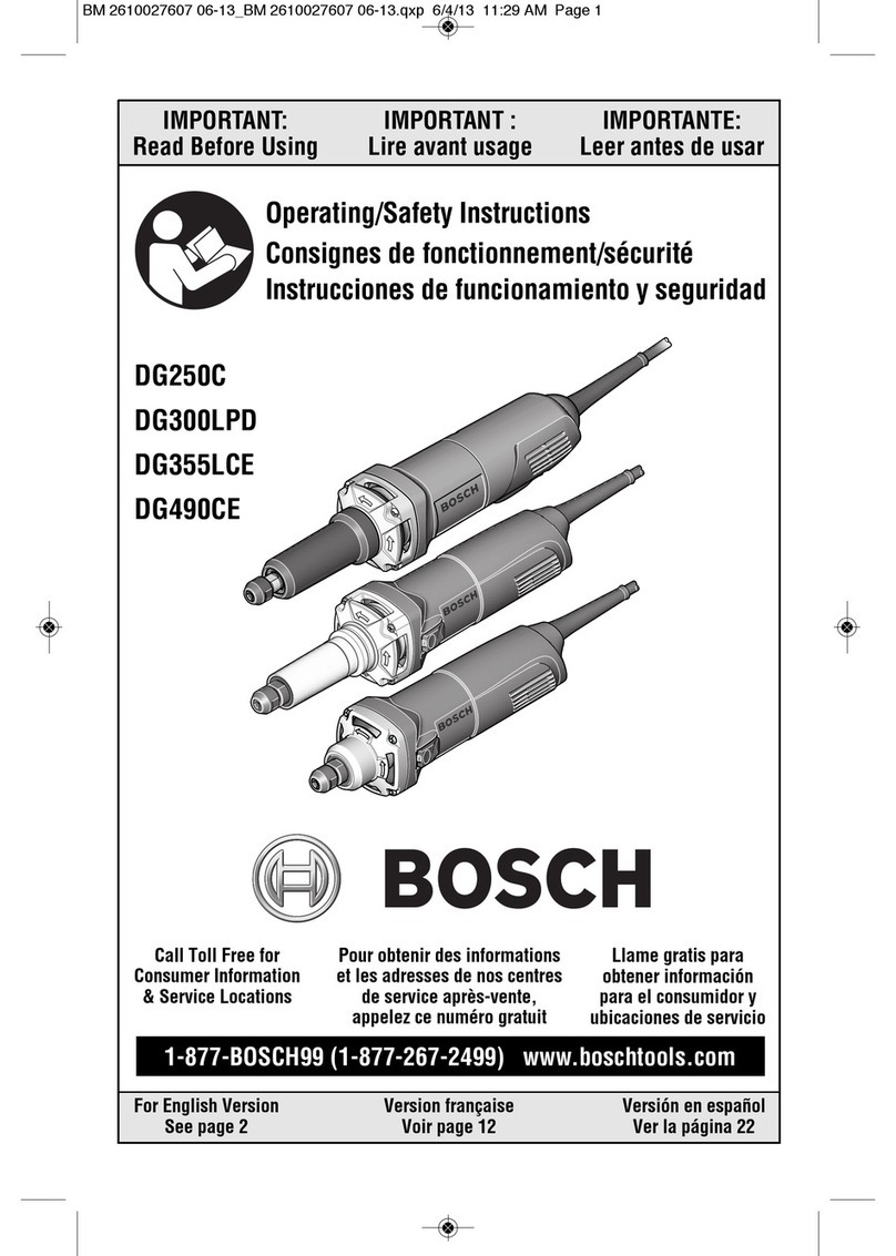 Bosch DG250C Assembly instructions