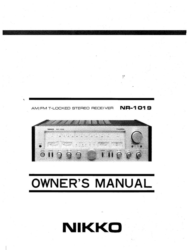 Nikko NR-1019 Owenrs manual