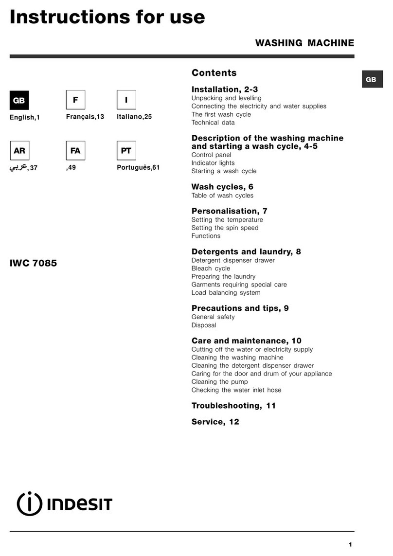 Indesit IWC 7085 User manual