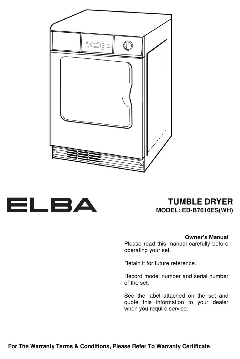 Elba ED-B7610ES(WH) owner's manual