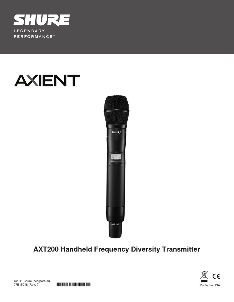 Shure AXT200 User manual Shure AXT200 User manual