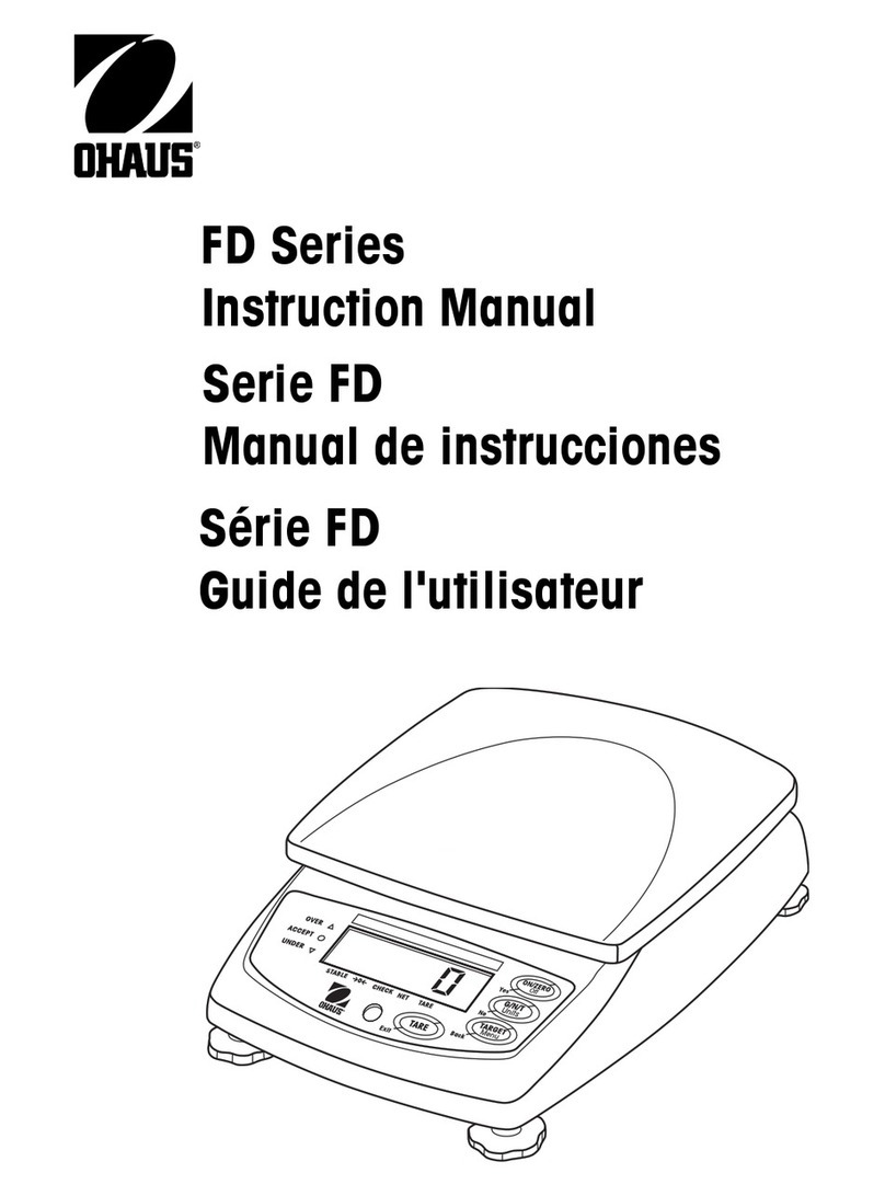 OHAUS FD Series User manual OHAUS FD Series User manual