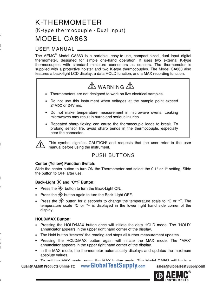 AEMC K-THERMOMETER CA863 User manual