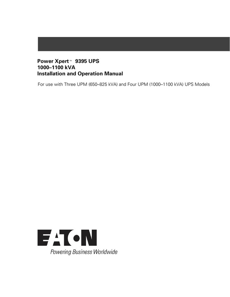 Eaton Power Xpert 9395 Installation and operation manual