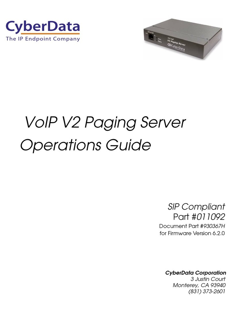 CyberData VoIP V2 User manual