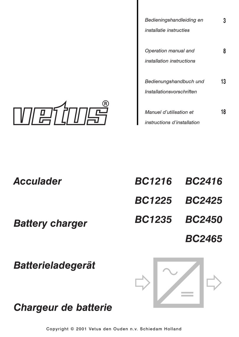 Vetus BC1216 Operation manual and installation instructions