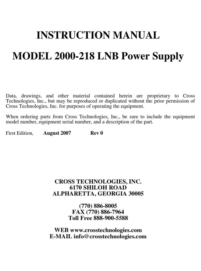 Cross Technologies 2000-218 LNB instruction manual Cross Technologies 2000-218 LNB instruction manual