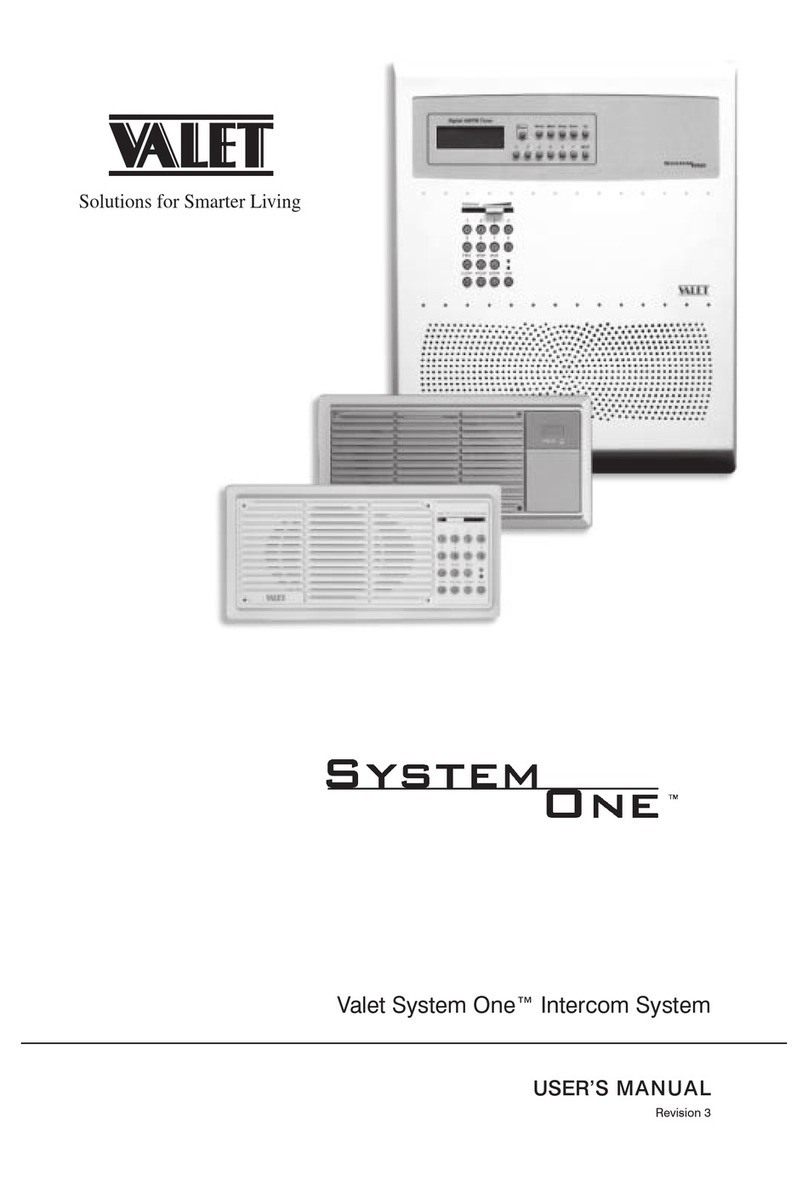 Valet System One user manual