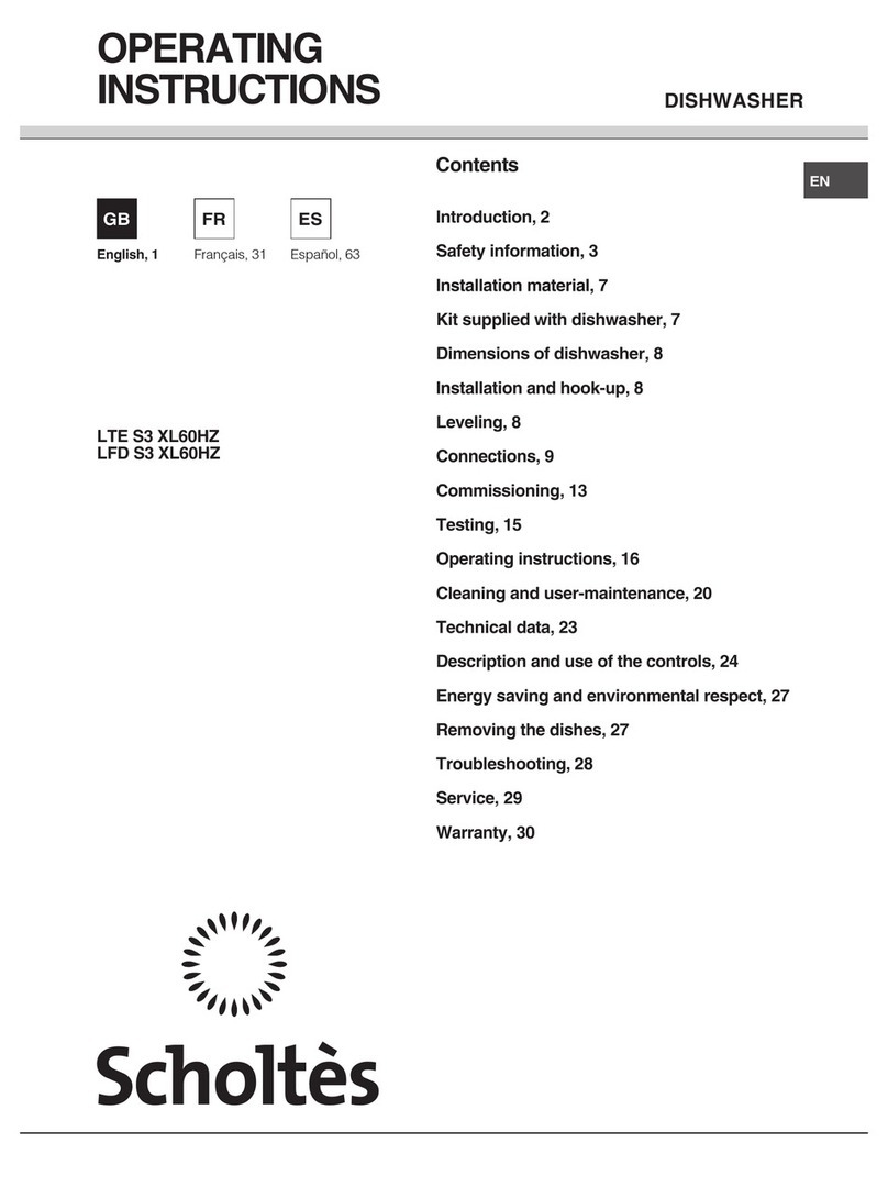SCHOLTES LFD S3 XL60HZ operating instructions