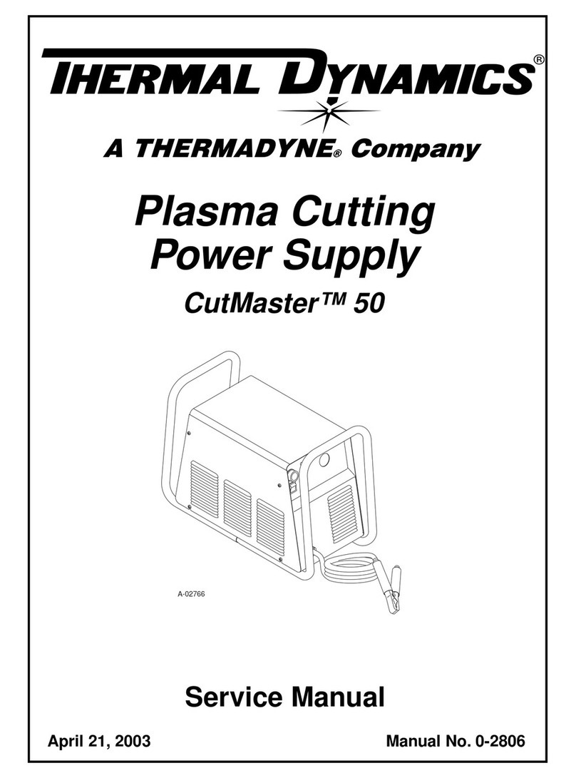 Thermal Dynamics CE CutMaster 50 Service manual