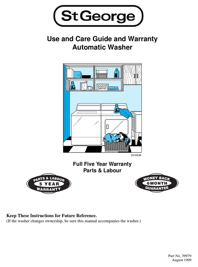 Alliance Laundry Systems StGeorge User manual