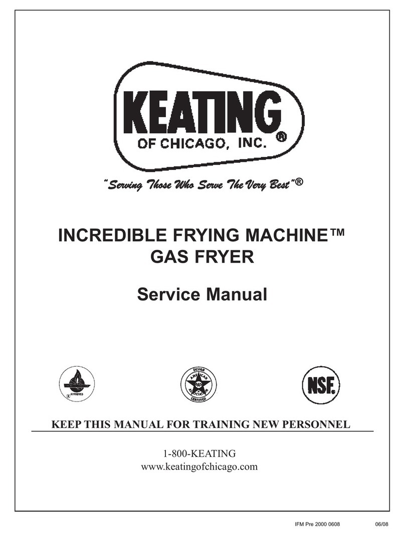 Keating Of Chicago INCREDIBLE FRYING MACHINE User manual