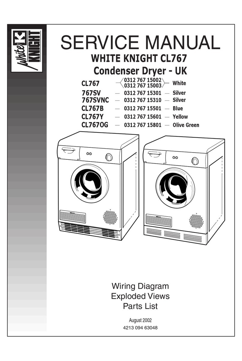 White Knight CL767 Service manual