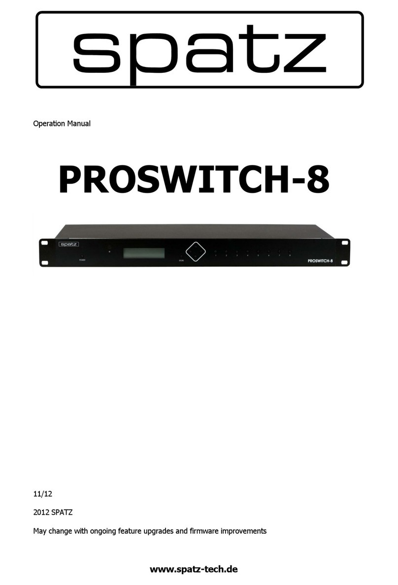 Spatz PROSWITCH-8 Operation manual