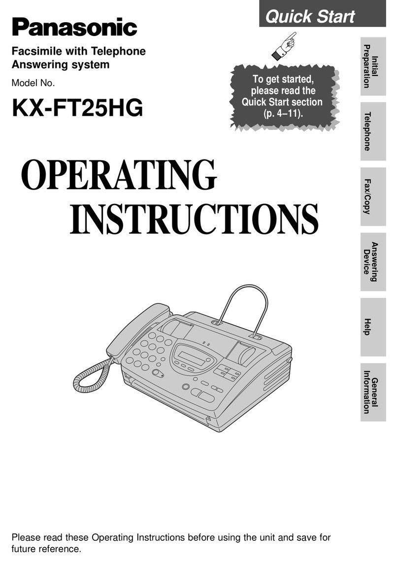 Panasonic KX-FT25HG operating instructions