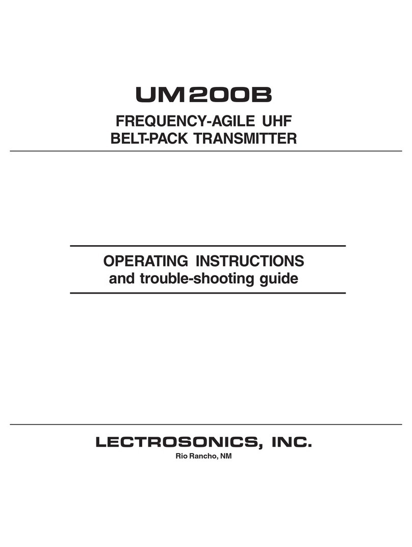Lectrosonics UM200B User manual Lectrosonics UM200B User manual