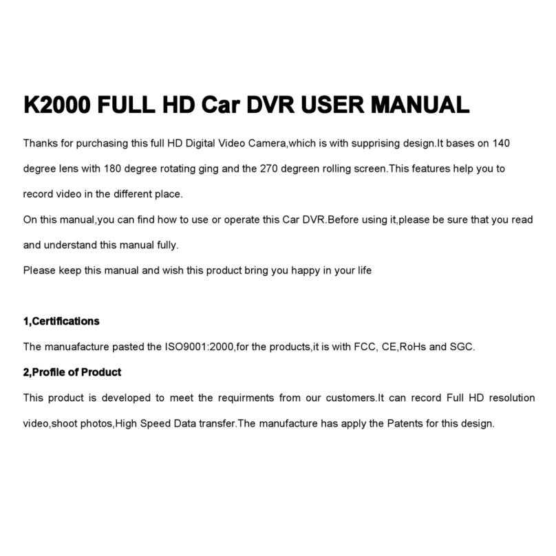 Carcam K2000 User manual