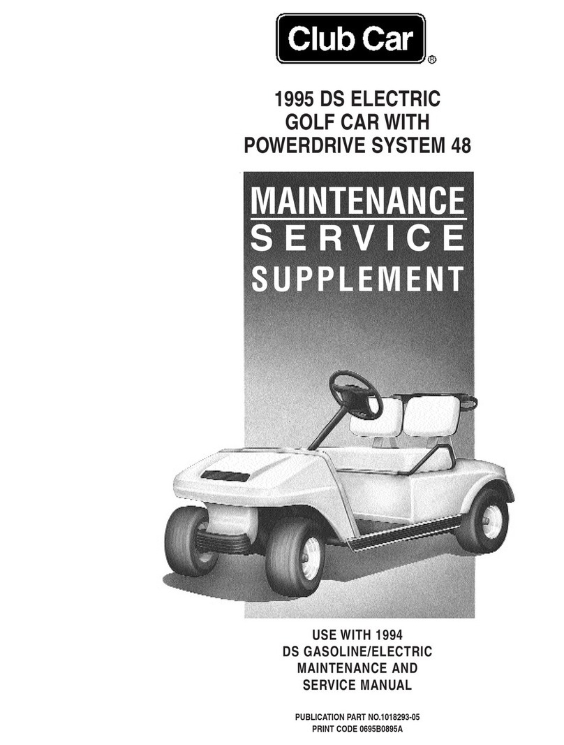 Club Car 1995 Golf Car Maintenance service supplement Club Car 1995 Golf Car Maintenance service supplement