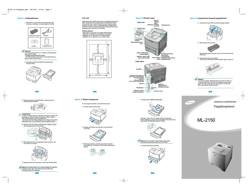 Samsung ML-2150 User manual Samsung ML-2150 User manual