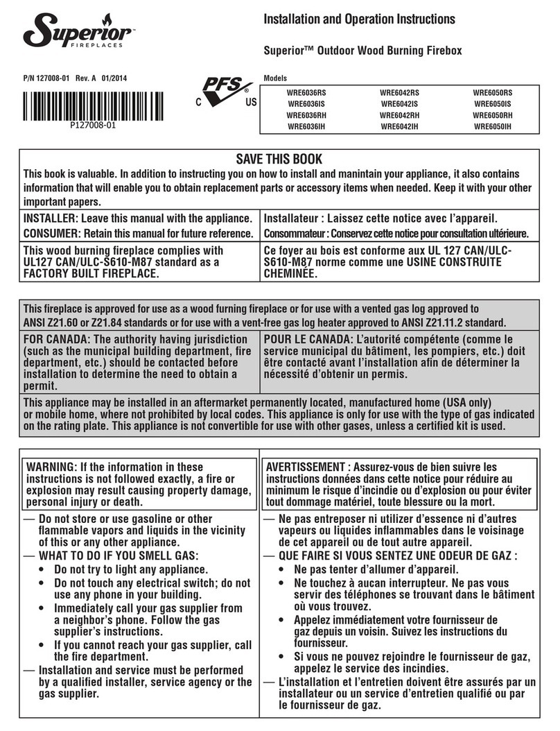 Superior WRE6036RS User manual