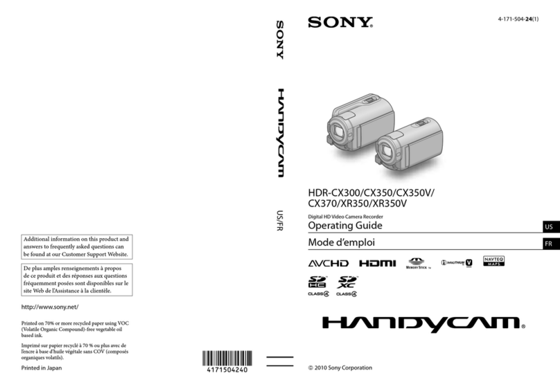 Sony Handycam HDR-CX350 User manual