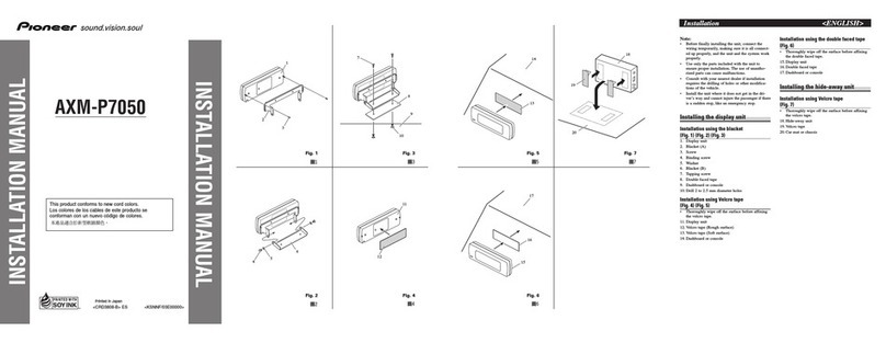 Pioneer AXM-P7050 installation manual