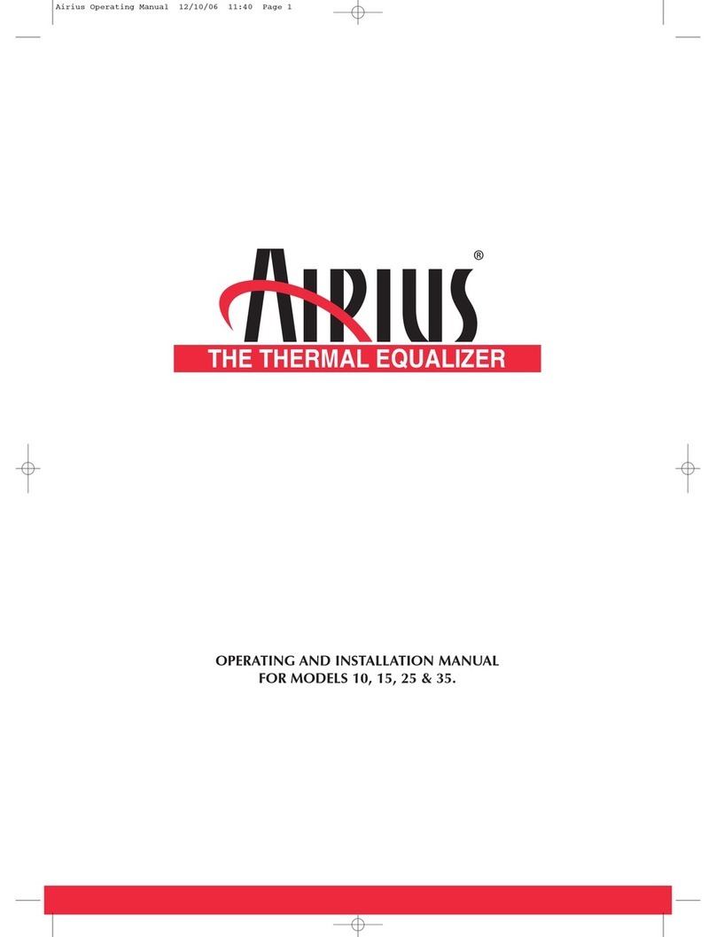 Airius System 10 OPERATING AND INSTALLATION Manual