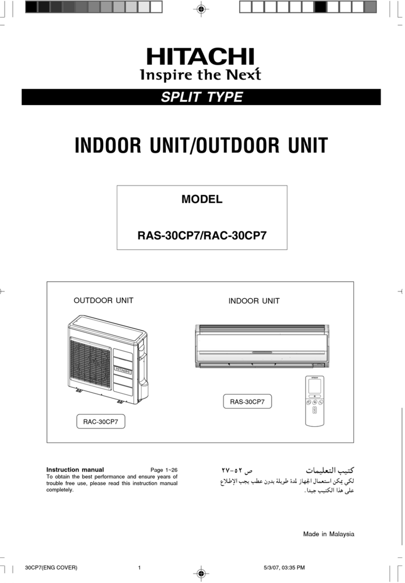 Hitachi RAS-30CP7 User manual