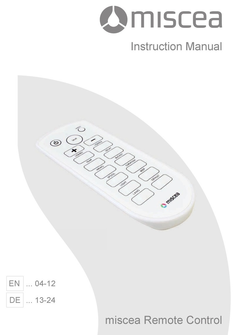 Miscea Remote Control User manual