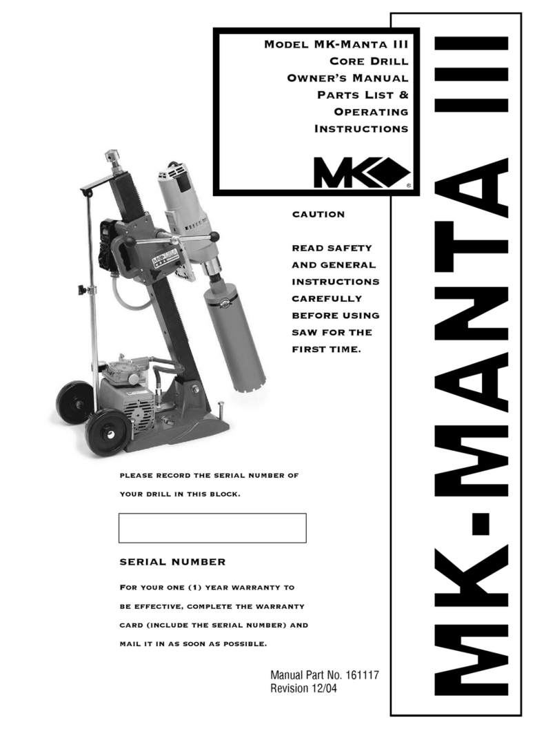 MK Diamond Products MK-Manta III owner's manual