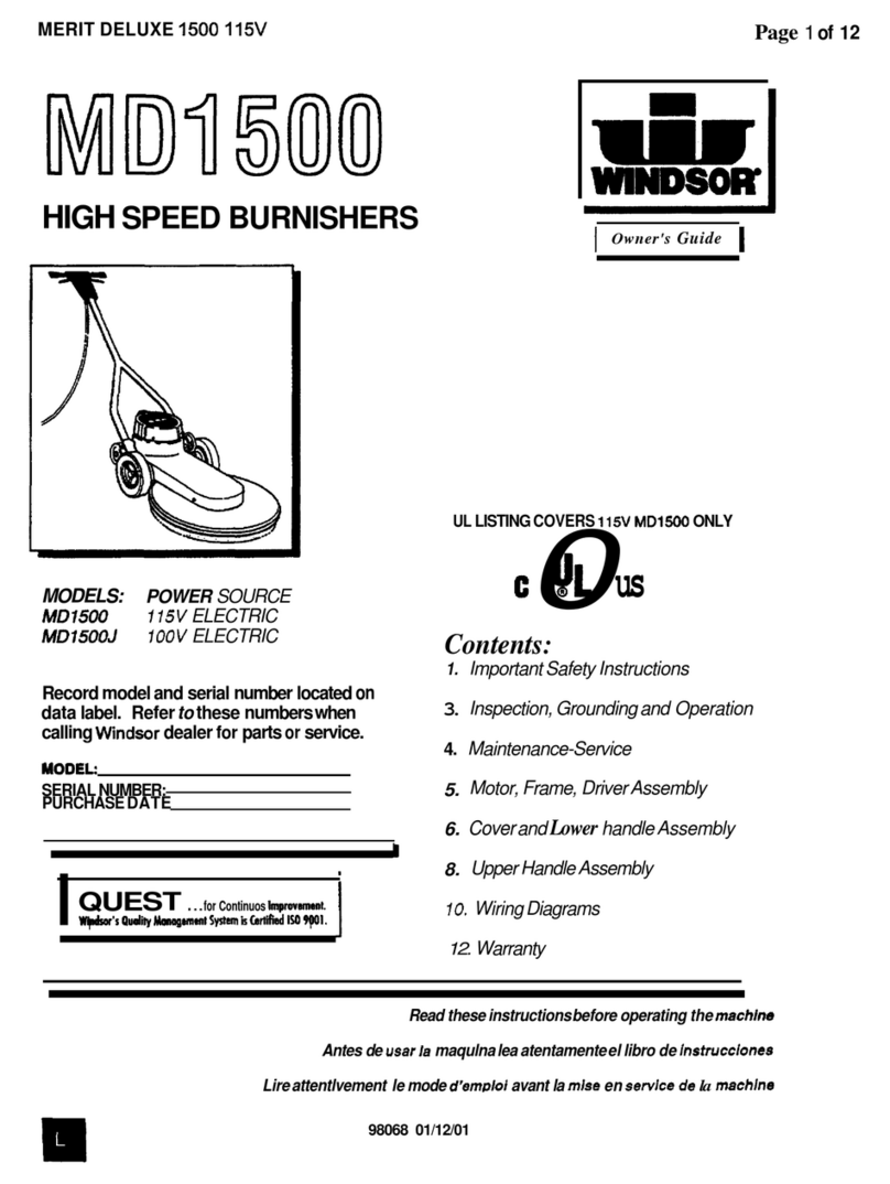 Windsor MD1500 User manual