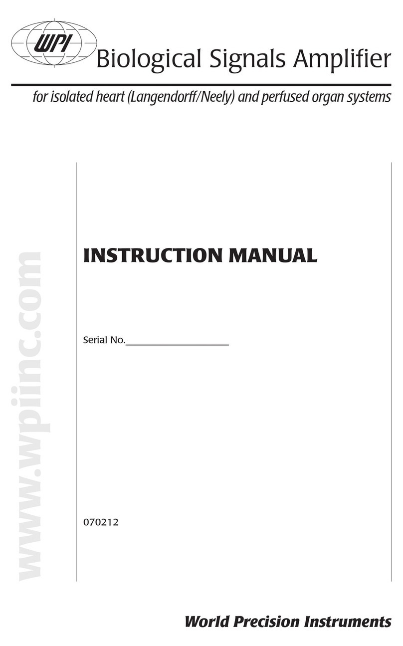 WPI Biological Signals Amplifier instruction manual
