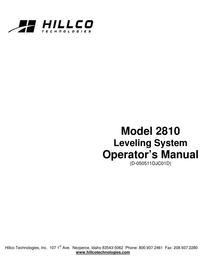 Hillco 2810 Operator's manual
