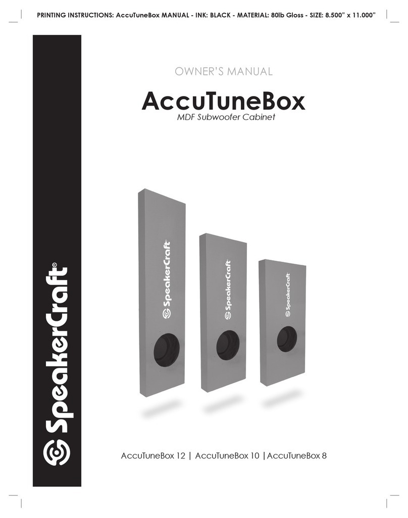 SpeakerCraft AccuTuneBox owner's manual