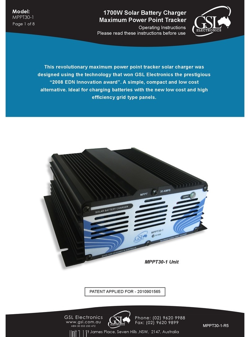 GSL MPPT30-1 operating instructions