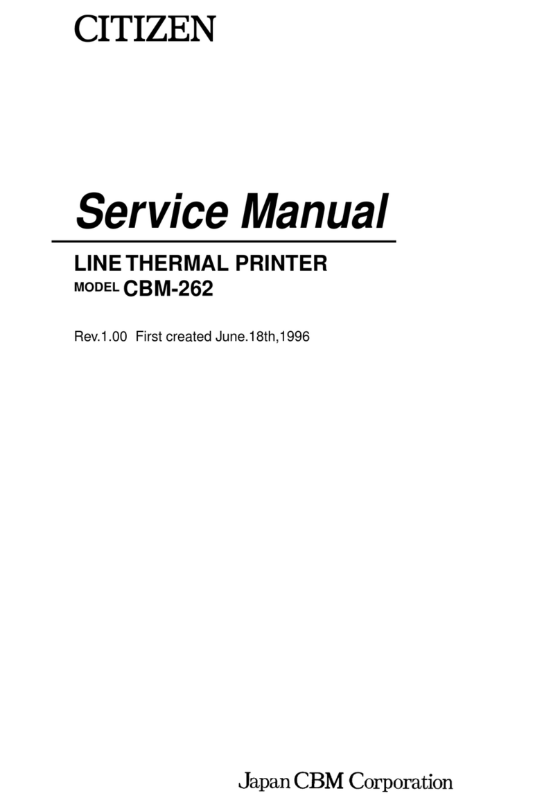 Citizen CBM-262 Type II User manual