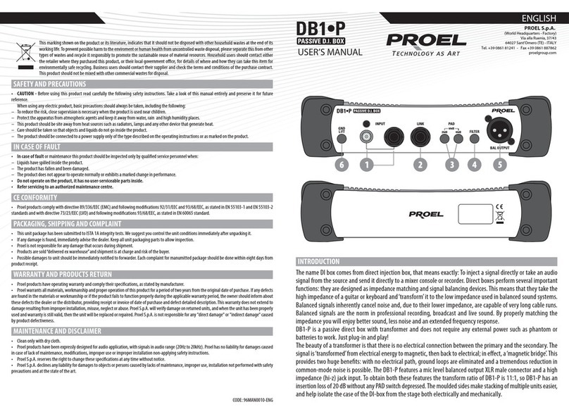 PROEL DB1-P user manual